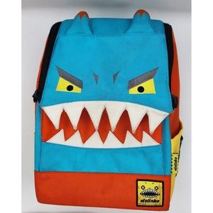 Elstinko Monster Backpack Laptop Bag 2013 Korean Blue Monster Teeth Funny Kid